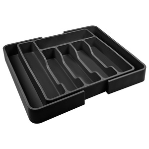 Organizador de utensilios extensible ajustable, almacenamiento para Cucharas, tenedores, cuchillos, Cucharas, tenedores, soporte para cuchillos, divisores de almacenamiento - Product Image 6
