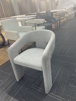 Fauteuils baril capitonnés avec accoudoirs, style nordique moderne, pour chambre, salle à manger, salon