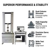Machine d'essai de traction à double colonne à commande informatique, équipement de test d'allongement automatique avec extensomètre ISO 527
