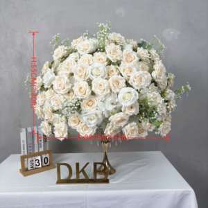Gran oferta, 50cm, 60cm, 70cm, 80cm, arreglo de flores rosas grandes, mesa de boda, centros de mesa de flores, Bola de flores blancas artificiales de seda - Product Image 2