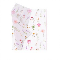 50 feuilles de papier de soie floral recyclable 14x20 pouces, motif fleurs sauvages printanières, pour emballage cadeau, sacs cadeaux, emballage de bouquets et loisirs créatifs