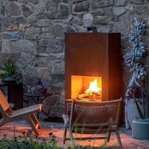 เตาไฟเหล็กคอร์เทน ดีไซน์โลหะคลาสสิก เคลือบผงสี สำหรับสไตล์คลาสสิก - Product Image 4