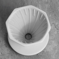 Filtre à café en céramique écologique en porcelaine fine, accessoire de brassage lent en stock, cafetière manuelle facile à utiliser, logo personnalisable, pour la maison
