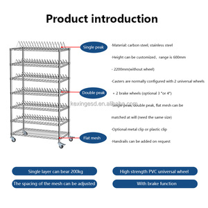 ओम अनुकूलन योग्य औद्योगिक एएसडी स्ड रील भंडारण कार्ट तार जाल ट्रॉली चार-पहिया चालक स्टेनलेस स्टील स्ट प्लांट - Product Image 2