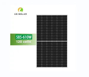 AS Solar Panel 585W 590W 595W 600W Half-cell Monocrystalline PERC PV Module