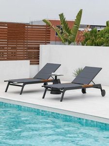 Lit de Jardin Moderne de Luxe Personnalisé de Haute Qualité pour Piscine Extérieure, en Aluminium Durable et Imperméable, pour Patio et Cabane de Plage - Product Image 4