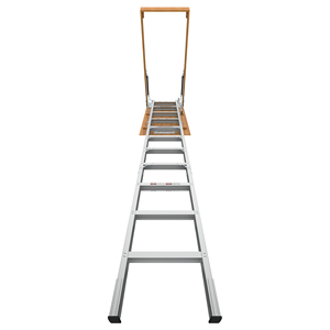 Prix de gros au comptant de haute qualité en vente à chaud échelle de grenier pliante sûre et stable <span class=keywords><strong>avec</strong></span> main courante échelle murale décorative - Product Image 4
