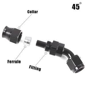 Teflon Oil Hose Kit AN6 AN8 AN10 Braided <b>PTFE</b> Hose 3.6m 6m Aluminum Alloy Fittings For Car Modification - Product Image 4