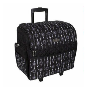 Free sample Strong Carry Handles and Shoulder Strap Compatible Rolling Trolley Tote with Sewing Machine Case <b>on</b> <b>Wheels</b> - Product Image 1