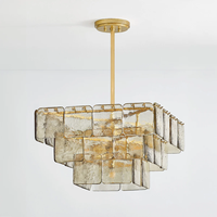 Lustre moderne de haute qualité et luxueux pour escalier, luminaires suspendus pour restaurant, villa, salon, grande lampe à suspension en verre