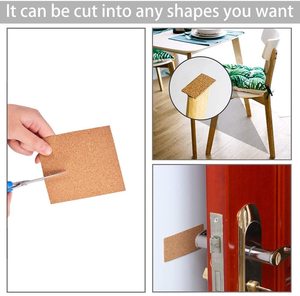 Paquete de 8 hojas de respaldo de <span class=keywords><strong>corcho</strong></span> aislante rectangular de 8x12 pulgadas hojas de <span class=keywords><strong>corcho</strong></span> A4 autoadhesivas de 1MM para posavasos decoración de pared fiesta manualidades DIY - Product Image 5