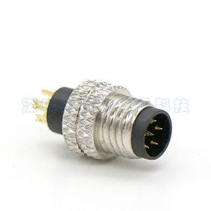 موصل ذكر M8 بـ 4 سنون، كابل دائري محمي مستقيم مع قفل لولبي، مقاوم للماء IP67، موصلات من سبائك الزنك بـ 3~8 سنون - Product Image 5