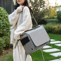 Sac à dos multifonctionnel pour animaux de compagnie à fixation avant pour vélo, service OEM ODM avec sangles de sécurité, sac à dos confortable pour animaux de compagnie