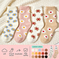 Chaussettes personnalisées pour femmes, douces et moelleuses, antibactériennes, sans couture, en fibre de bambou et coton, chaussettes thermiques personnalisées pour la détente