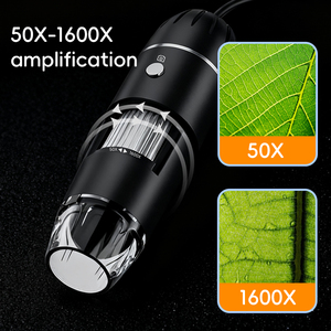 IPhoneおよびAndroid用50x-1600xデジタル顕微鏡ブラケット付きC型電子顕微鏡 - Product Image 4