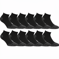 Chaussettes de travail en tricot rayées, longueur cheville, avec renforts sur les orteils et le talon, soutien de la voûte plantaire, en coton