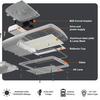 Vente flash : Boîtier d'éclairage LED de rue AC 150W IP66 en aluminium pour éclairage routier