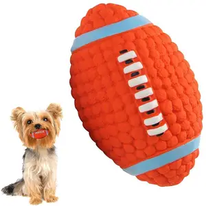 Squeaky lateks kauçuk köpek oyuncak topları küçük orta büyük köpekler için interaktif yüzen zıplayan top