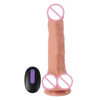 SHEQU Fernbedienung Realistischer Anal Dildo Vibrator für Frauen Masturbation Vibrierender Dildo für Lesben Sexspielzeug Latex