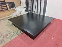 Cadre de lit double pour hôtel, robuste et durable, avec rangement, disponible en tailles Twin, Full, Queen et King