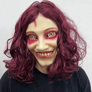 Máscara de <span class=keywords><strong>bruja</strong></span> de Halloween látex aterrador látex <span class=keywords><strong>realista</strong></span> máscara de cara de Halloween cosplay de Halloween máscara malvada <span class=keywords><strong>disfraz</strong></span> de cabeza de calabaza para adultos - Product Image 4