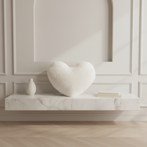 Nouveau design 2026 : <span class=keywords><strong>Coussin</strong></span> matelassé <span class=keywords><strong>en</strong></span> <span class=keywords><strong>forme</strong></span> <span class=keywords><strong>de</strong></span> cœur, couleur blanche, <span class=keywords><strong>en</strong></span> polyester/coton, garnissage 100 % fibres <span class=keywords><strong>de</strong></span> polyester - Product Image 3