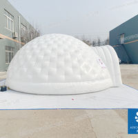 Tente igloo gonflable personnalisée à LED Tente de camping gonflable géante blanche Tente dôme gonflable portable avec souffleur