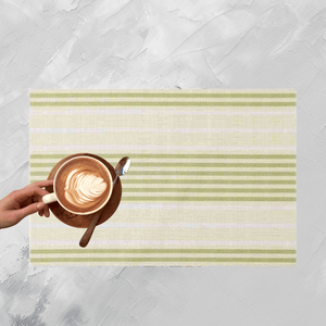 แผ่นรองจานและเสื่อสไตล์ตะวันตกทำจาก PVC เคลือบวัสดุ PVC ระดับไฮเอนด์สำหรับรับประทานอาหารคลาสสิกขายดี - Product Image 1