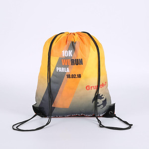 <span class=keywords><strong>Gymsack</strong></span>-cordón de nailon y poliéster, Impresión digital personalizada, lisa, impermeable - Product Image 5