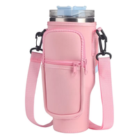 조절 가능한 스트랩 네오프렌 40oz 물병 쿨러 가방 텀블러 컵 홀더 파우치 슬링 포켓 40oz 물병 캐리어 슬리브