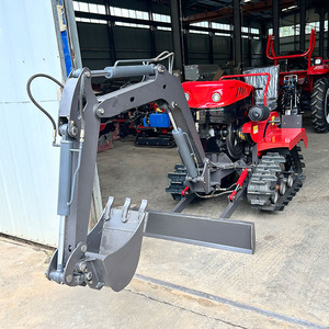 Mini Tractor con Cuchilla Excavadora y Rotocultivador, Cultivador de Orugas de 25HP y 35HP para Desbroce y Arado de Terrenos Agrícolas - Product Image 6