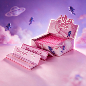 Papel de Liar Alien Puff Rosa King Size, Natural, de Combustión Lenta, Premium, Ultrafino, de Resina, Sin GMO, 100% Vegetariano, Personalizado - Product Image 6