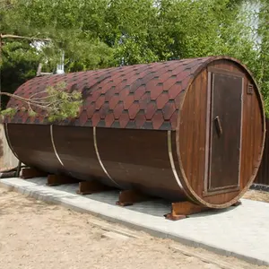 Chinese Manufacturers Produce Wooden Outdoor Steam Barrel Shaped Traditional Saunas