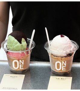 Gobelets en plastique jetables biodégradables pour boissons froides et desserts, design personnalisable, impression personnalisée - Product Image 3