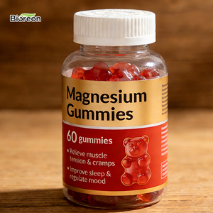 Gomitas Veganas de Glicinato de Magnesio con 60% de Frambuesa y 600 mg de Magnesio, con Potasio y Pimienta Negra para la Relajación, Marca Privada OEM ODM - Product Image 2