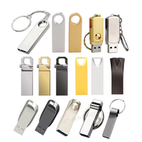 Promocional 4GB 8GB 16GB 32GB 64GB llavero USB Flash Drive Metal impermeable Pen Drive llavero USB Flash Disk