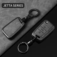Étui de protection pour clé de voiture en cuir et alliage, pour VW Volkswagen Golf 7 MK7 Tiguan MK2 pour Seat Ateca Leon FR 2 Ibiza Skoda Octavia Kodiaq