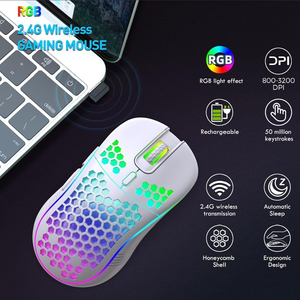 Teclado profissional Wireless Gaming <span class=keywords><strong>Mouse</strong></span> 2400dpi Recarregá<span class=keywords><strong>vel</strong></span> Rgb Gamer <span class=keywords><strong>Mouse</strong></span> Com Honeycomb Computer <span class=keywords><strong>Mouse</strong></span> Gaming Mice - Product Image 6