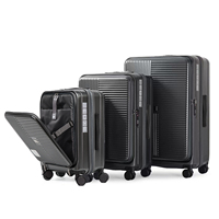 Stock disponible aux États-Unis, livraison gratuite, ensemble de 3 valises, avec ouverture frontale, serrure approuvée TSA, valise rigide, support du dropshipping