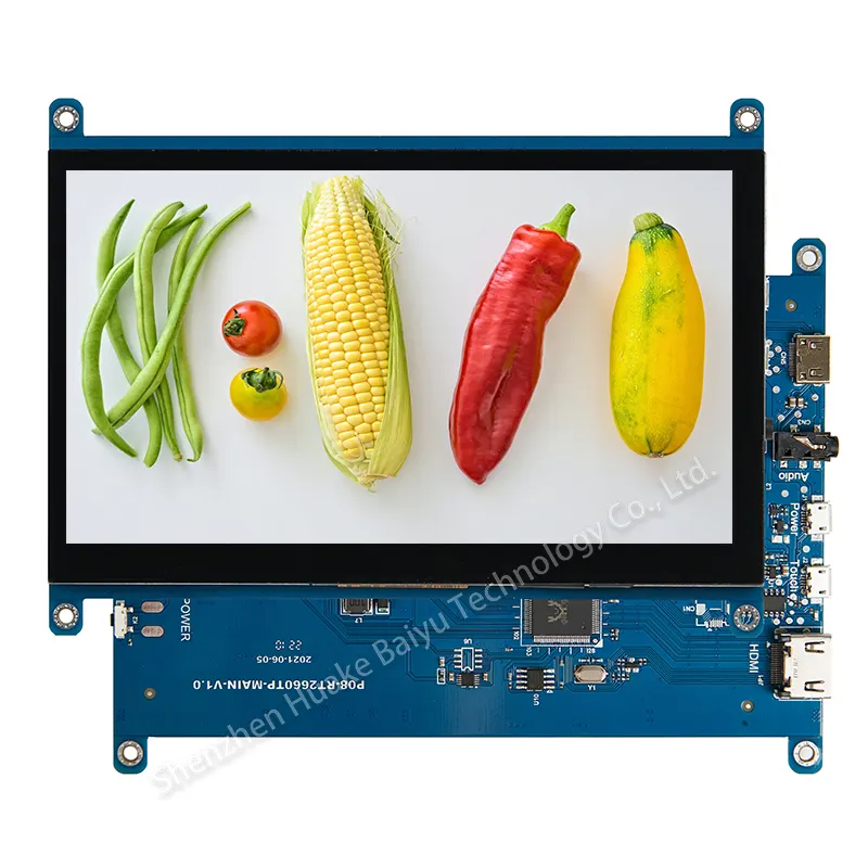 Supporting HDMI Input 7.0" Lcd Capacitive Touchscreen 1024x600 IPS TFT Module 7 inch Raspberry Pi Display For Digital Devices