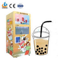 Meilleure machine distributrice de thé au lait frais intelligente avec lecteur de carte à vendre, écran tactile, fournisseur de machines distributrices de thé Boba