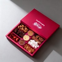 Boîte d'emballage personnalisée de luxe en carton magnétique pour baklava, fruits secs, dattes, chocolat, cadeau du Ramadan, cadeau de l'Aïd