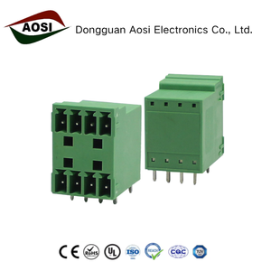 Bloque de Terminales PCB de Doble Fila <span class=keywords><strong>AOSO</strong></span> FPH1.5-350 381-00 de 3.5mm, Aleación de Cobre, 300V 8A, Conector de Cableado Enchufable MCD1.5-G1 - Product Image 1