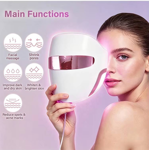 Maschera LED a 7 Colori - Dispositivo di Bellezza Facciale con Massaggio Vibrante su Tutto il Viso, Visibilità Completa e Lunga Durata della Batteria - Product Image 2