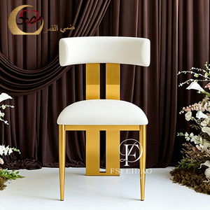 Sillas de Boda de Lujo de Acero Inoxidable Dorado para Salón de Banquetes de Boda en Dubái, Diseño Moderno para Eventos al Aire Libre y en Apartamentos - Product Image 1