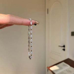 Venta al por mayor de pulseras de plata de ley 925 con moissanita, cadena tipo tenis, brazaletes, proveedor de joyería, envío rápido, en stock, para mujer - Product Image 1