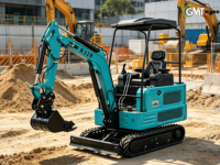 Mini-excavatrice sur chenilles R328 de 2,8 tonnes, avec moteur, engrenages et roulements, machine compacte pour le terrassement agricole et de jardin, petite pelle.