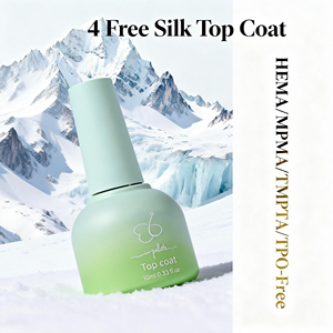 สีทาเล็บคุณภาพสูง OEM ไม่ต้องเช็ด ปลอดภัยต่อสิ่งแวดล้อม DIY แม่เหล็ก น้ำยาเคลือบเงา 4 ฟรี ซิลค์ท็อปโค้ท ยูวีเจล ปลอดสารพิษ ดีไซน์แบบฝรั่งเศส - Product Image 2