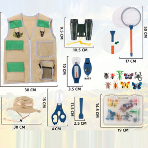 Cosplay para niños, <span class=keywords><strong>ropa</strong></span> arqueológica de caza, chaleco de aventura para niños, conjunto de sombrero, juguete para acampar - Product Image 3