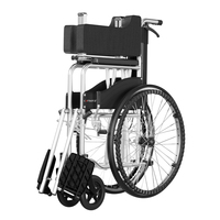 Silla de Ruedas Hidráulica Completamente Reclinable de Acero al Carbono con Ruedas Sólidas de 24 Pulgadas, Cojín de Asiento Lavable, Reposabrazos Extraíbles, Reposapiés Ajustable y Mesa